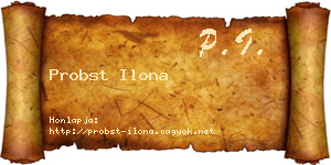Probst Ilona névjegykártya